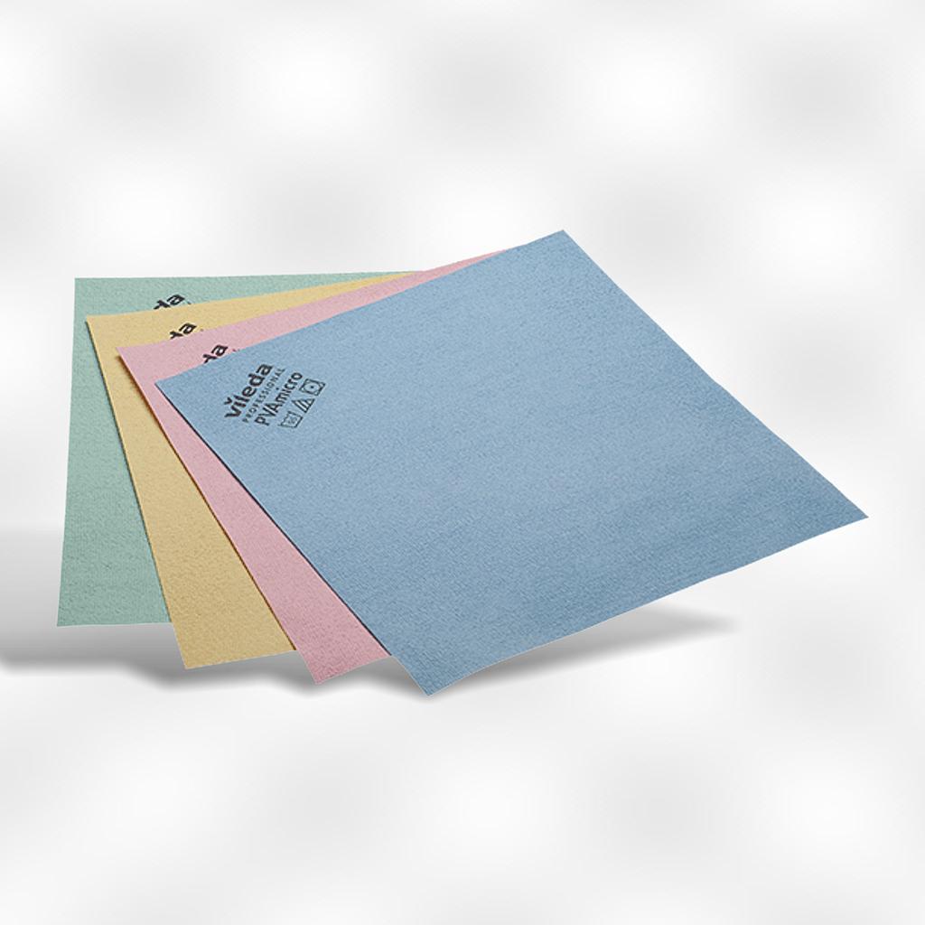 PVA MICRO MICROVEZELDOEK 38X35CM BLAUW 5ST